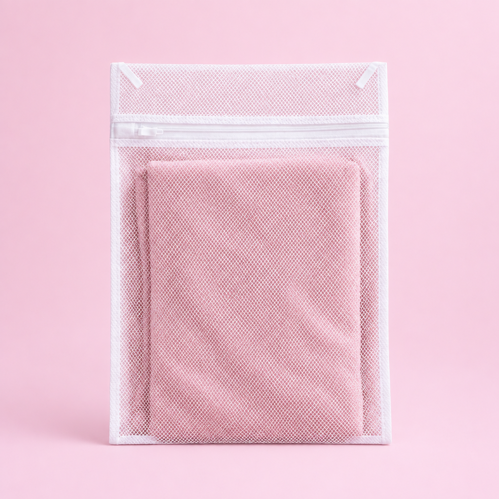 Bolsa de lavado con la funda de la almohada adentro